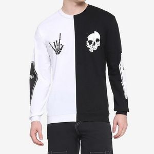 Unisex RIP Coffin Split Long-Sleeve‎ T-Shirt Hot Topic Halloween Spooky